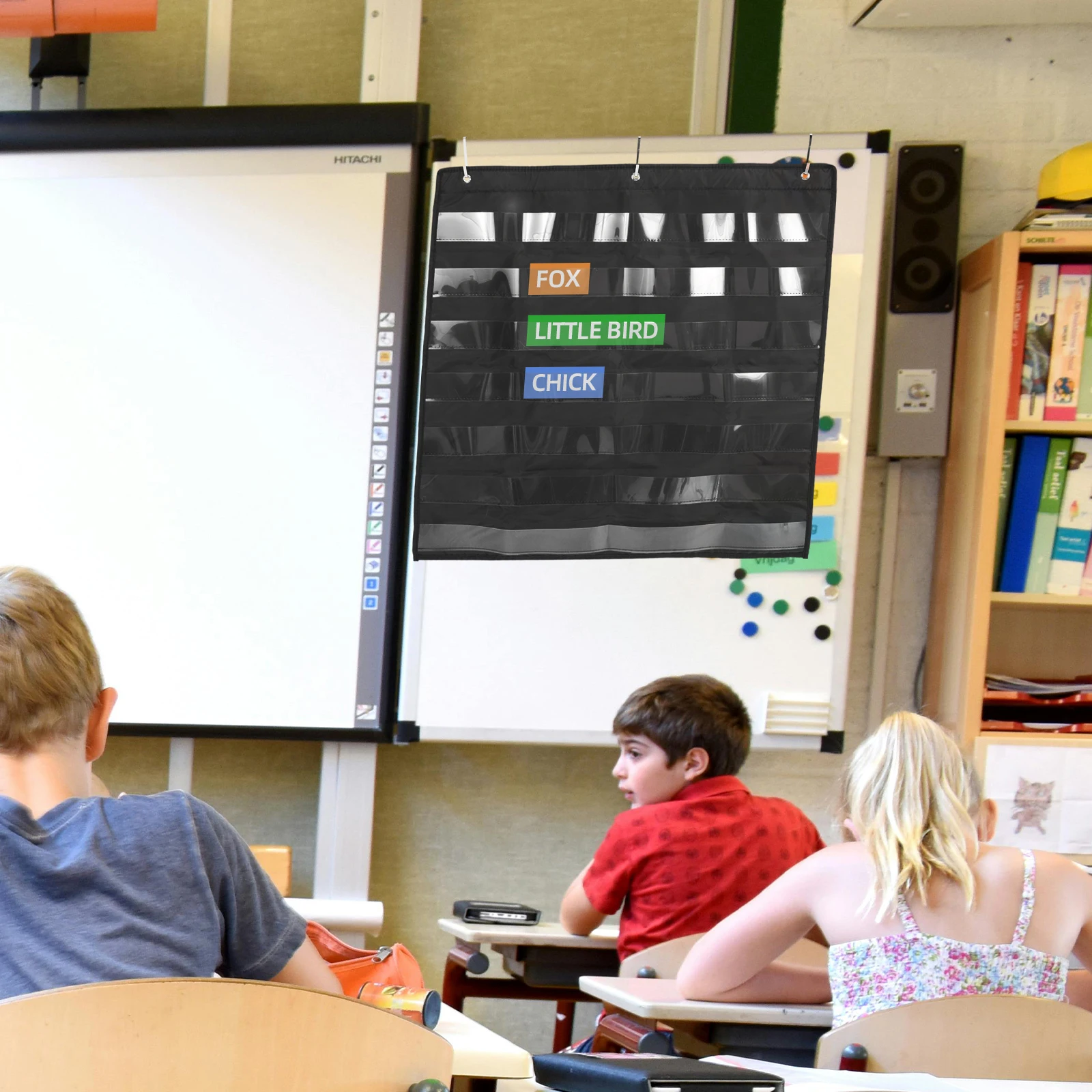 

Teaching Hanging Bag Cards Class Schedule Chart Classroom Daily Calendar Pocket