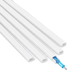 5pcs 85in Mini Cord Cover Wall Single line pipe PVC wiring duct,Wire Cover for Hiding Speaker Wire,Paintable Wire Channel