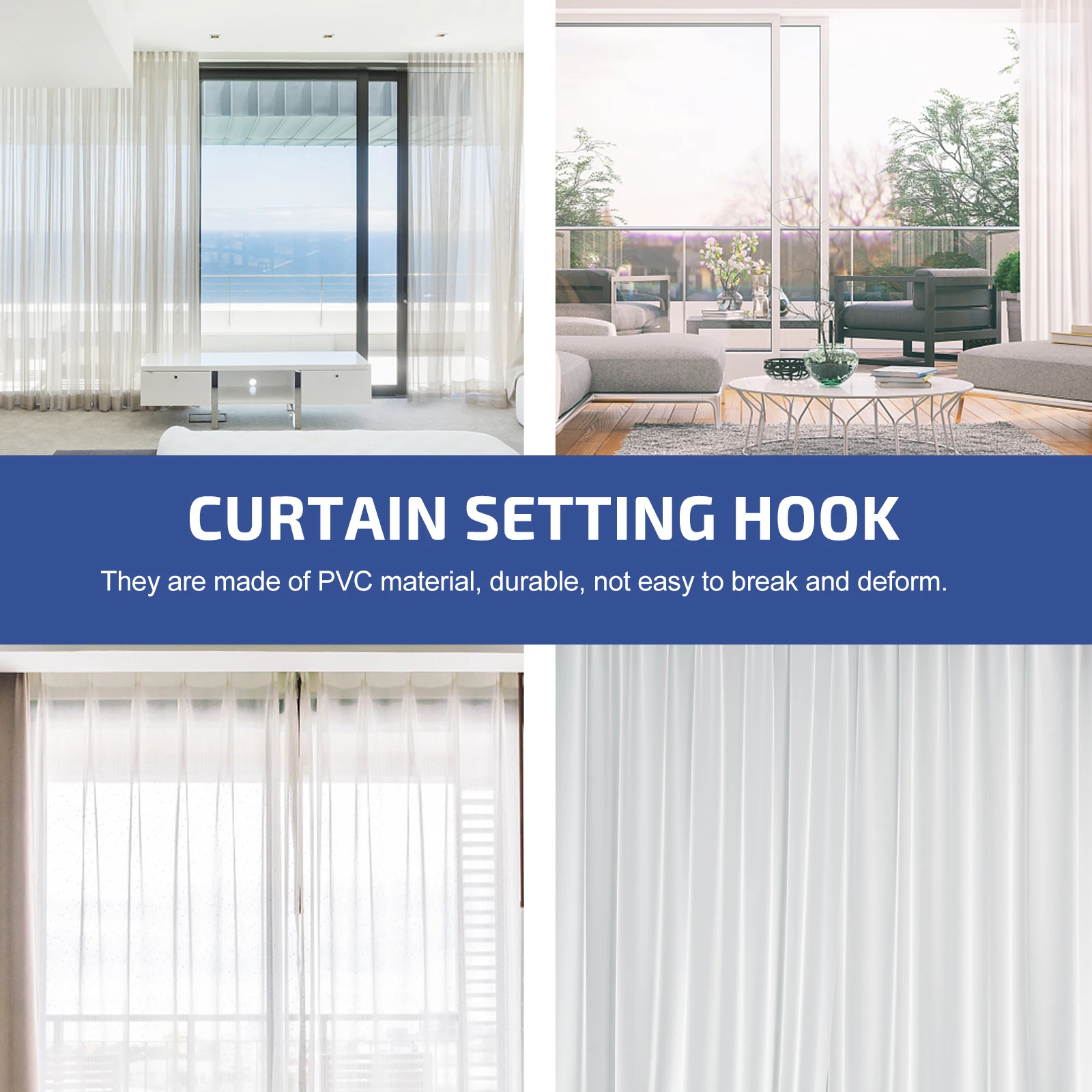 

6Sets Vertical Blind Stem Replacement Plastic Repair Stem Kit for Window Blind Daily Use Vertical Blinds Accessories