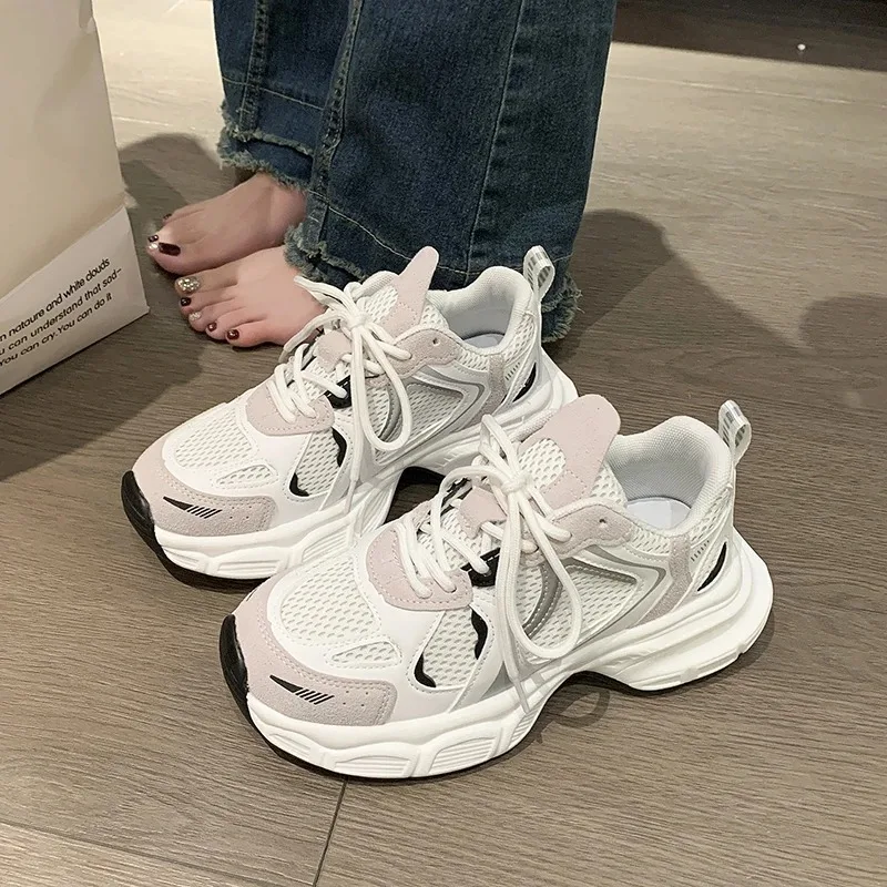 

Tênis leves para mulheres, Tênis adultos, Sapatos Net Respiráveis, Solado Macio Confortável, Sapatos Solteiros Casuais