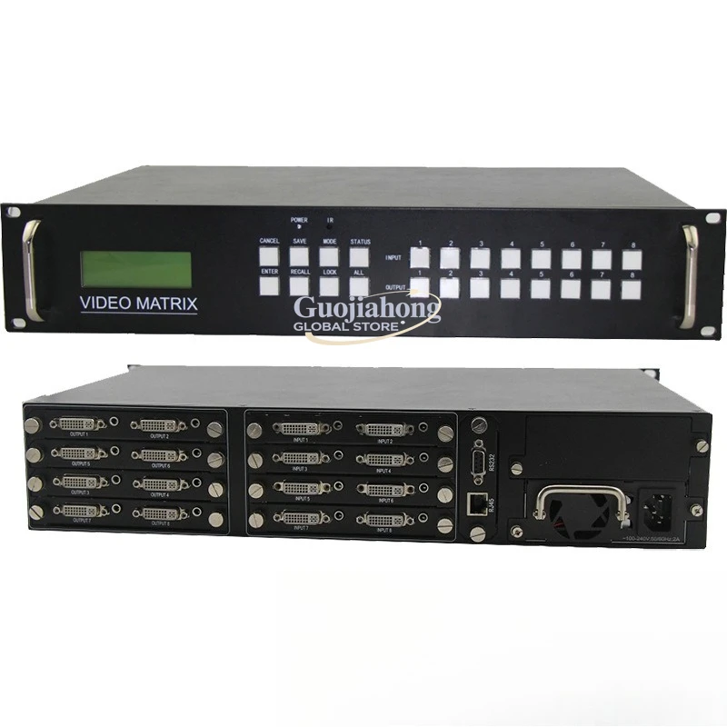 

DVI8 in 8 out seamless switching matrix VGA/HDM & I/color difference/AV multi-format mixed plug universal transfer
