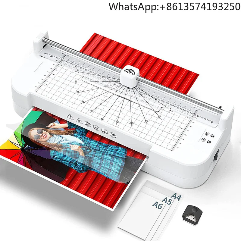 Drop Shipping Paper Manual Office Multi-function Pouch Laminator Thermal Cold Hot A4/A5/A6 Laminating Machine 110-220V 300mm/min