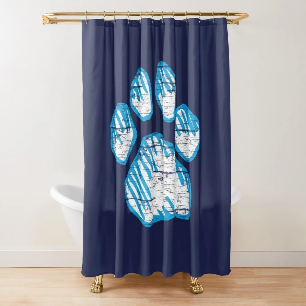 

Wildcat Paw Print Vintage Shower Curtain For The Bathroom Toilet Accessories Bathroom Shower Set Anime Bathroom Curtain