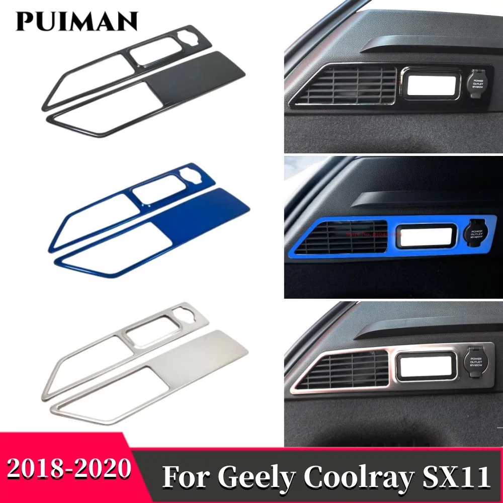 

Stainless steel interior styling Accessories air outlet trim & car rear trunk lights trim For Geely Coolray SX11 2018 2019 2020