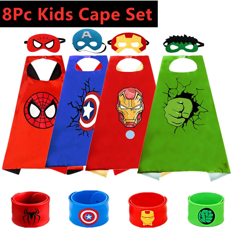 Superhero Cosplay Capes Masks Kids Cartoon Bracelets Toys Movie Peter Parker Costumes Halloween Christmas Party Dress Up