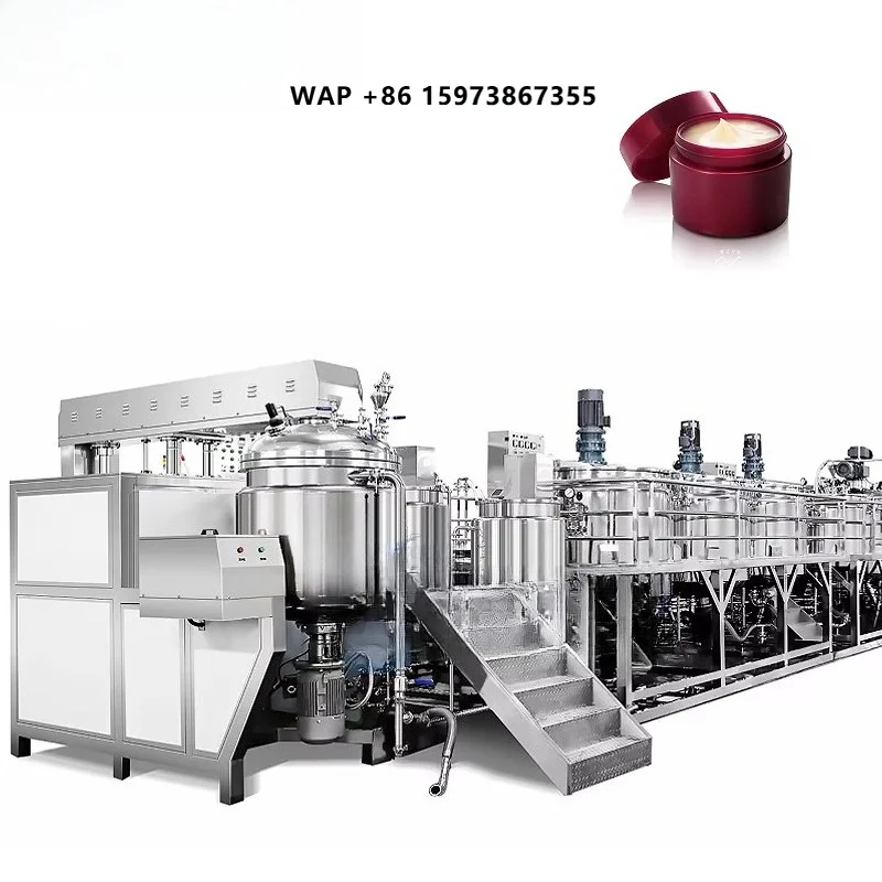 Máquina para Fabricación de Cosméticos Gtop 500L, Línea de Producción de Crema y Ungüento al Vacío, Mezclador Homogeneizador y Emulsionador