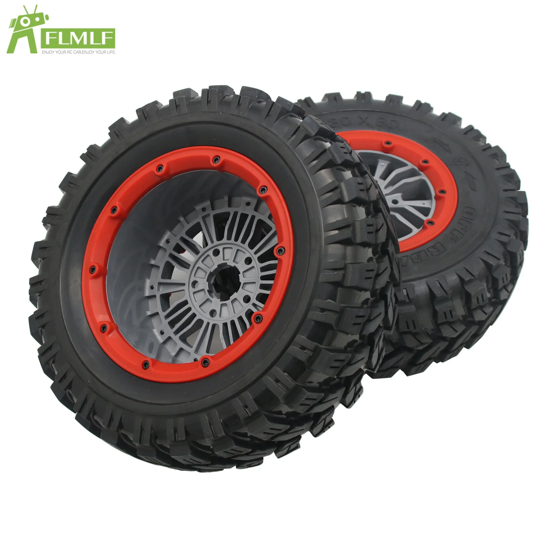 Wide Wheel Off-road Tires Set Fit for 1/5 MADMAX LOSI 5ive-t 5T Dragon Hammer 230*85mm VOLTZ
