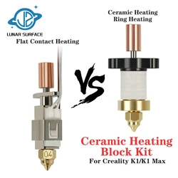 LS-3D Printer Onderdelen K1/K1 Max Hotend Kit Upgrade 300 ° C Hoge Snelheid J-Head Keramische Verwarmingsblok Messing/Gehard Staal Nozzle Kit