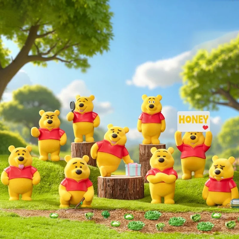 

Disney Winnie The Pooh Funny Faces Series Blind Box Winnie Bear Mystery Box Pooh Bear Surprise Bag Decor Ornaments Birthday Gift