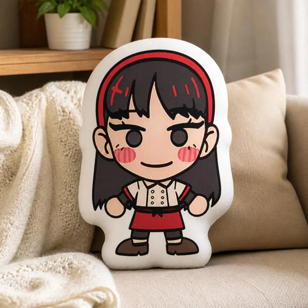 Personaed Anime Chie Yukiko Kanji Naoto Yu Adachi Game Plush Pillow Cushion Irregular Stuffed Throw Pillow Decor Gift Sofa Couch