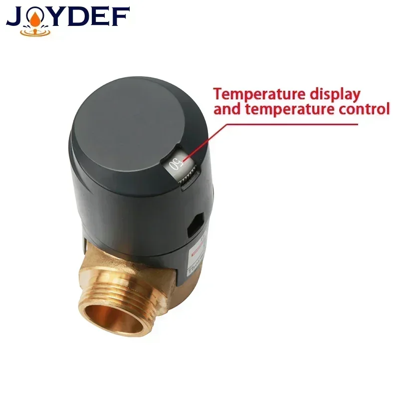 （New）3 Way Thermostatic Mixer Valve DN15/20/25 Male Thread Brass For Solar Water Heater Bathroom Accessory