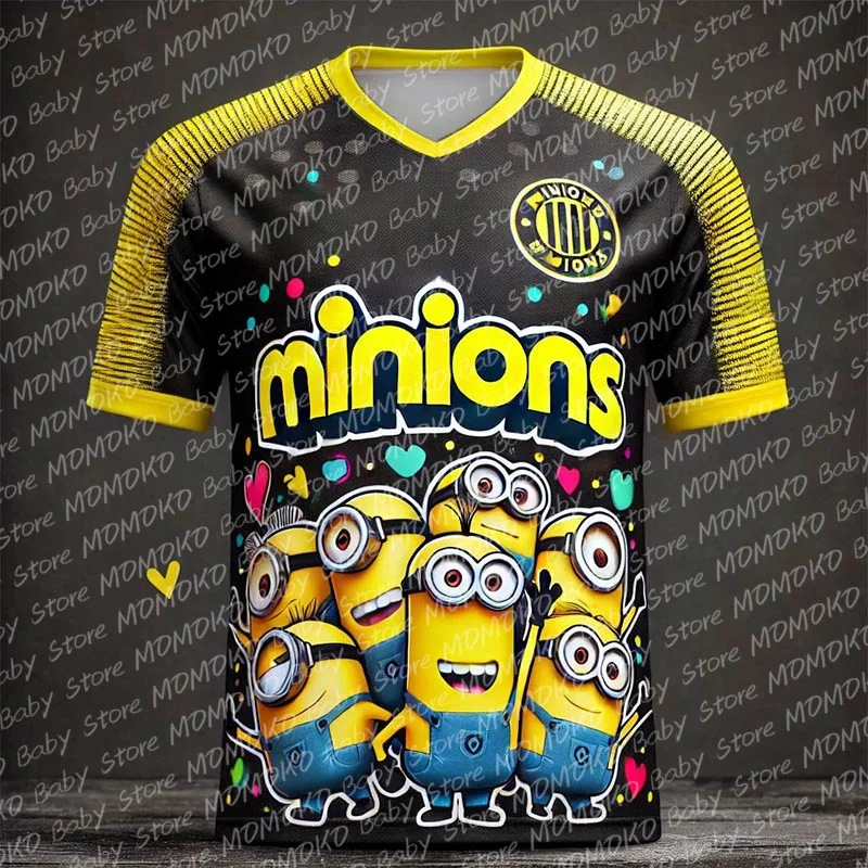 New Minions T Shirt Children's Sports T-shirts Adult Kid Casual Training Uniform Men Summer Short Sleeve Top Tracksuit Tee Shirt