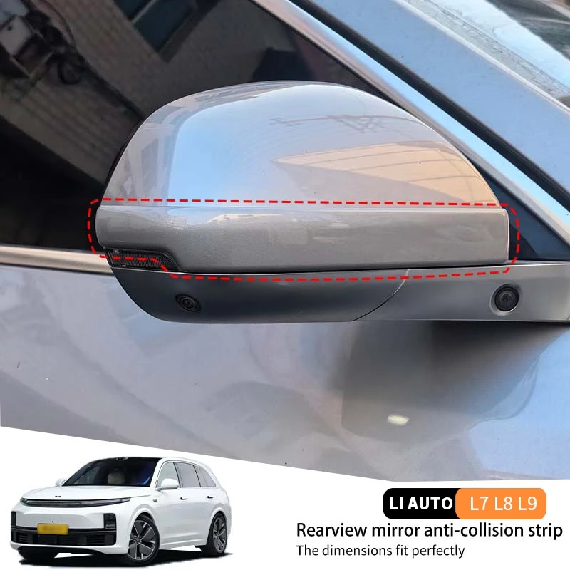 

For Li Auto Lixiang L7 L8 L9 2023-2024 Car Rearview Mirror Anti-collision Strip ABS Scratch Wear resistant Protection Stickers