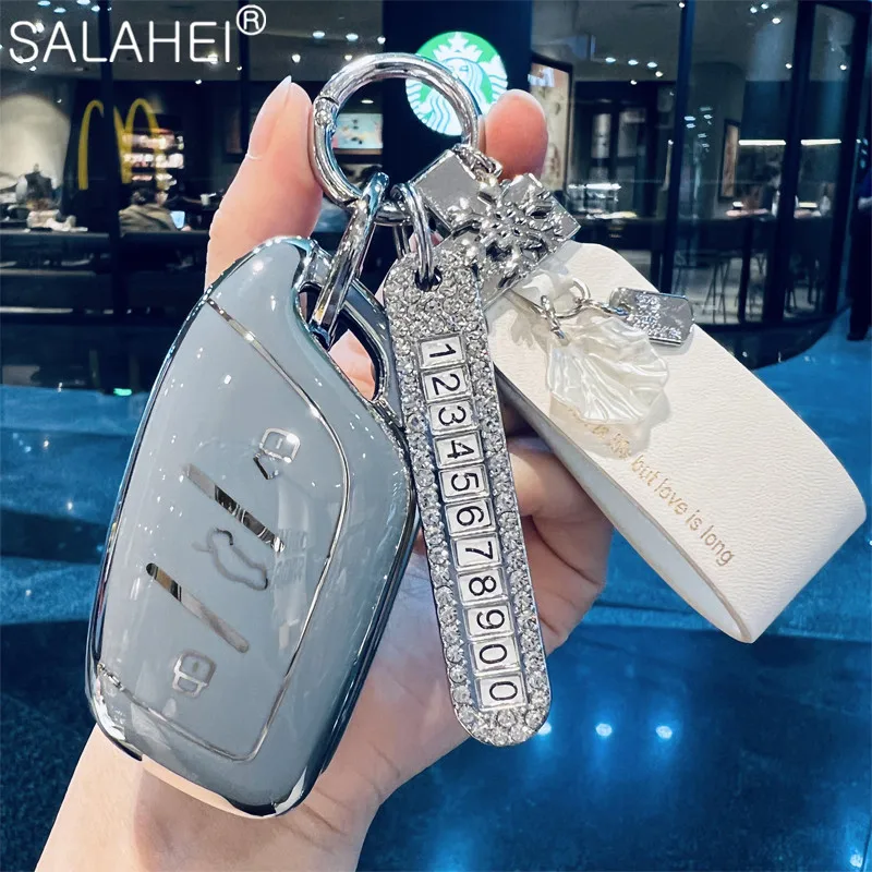 Soft TPU Full Cover Car Smart Key Case For Roewe I5 RX3 RX5 2017 2019 For MG ZS Auto Styling Protector Accessories Keychain