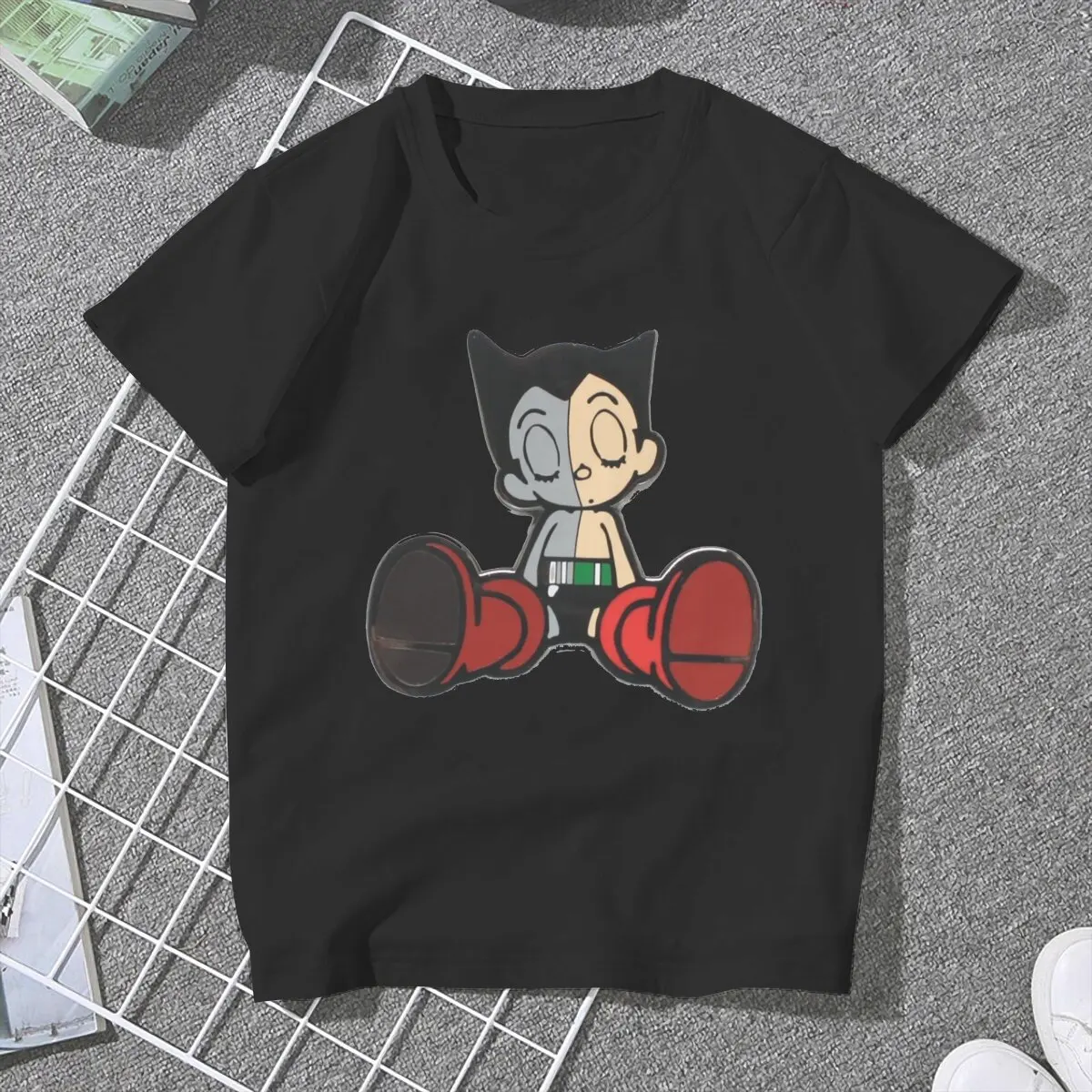 Sleep Cute Girls Women T-Shirt Tetsuwan Atom Anime Astro Boy Manga Blusas Harajuku Casual Short Sleeve Vintage Tops