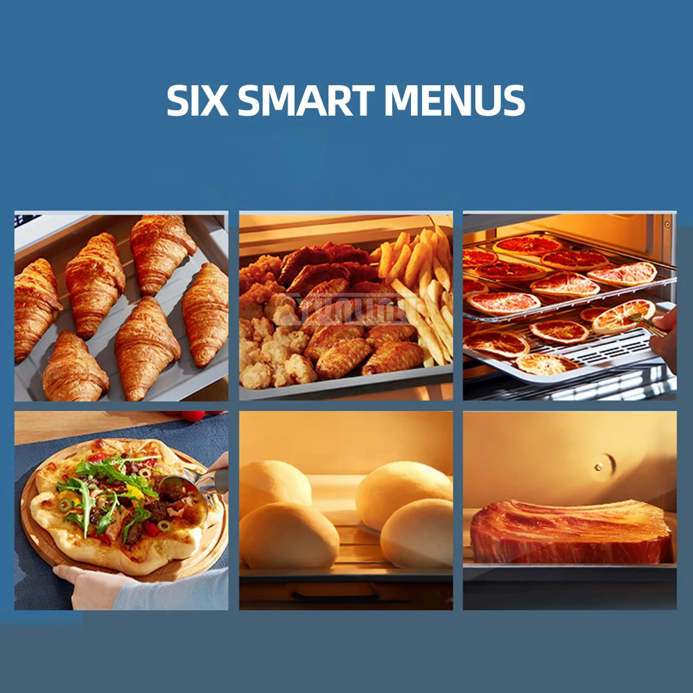 Freidora De aire para el hogar, horno para hornear, gran capacidad, horno eléctrico De acero inoxidable para el hogar