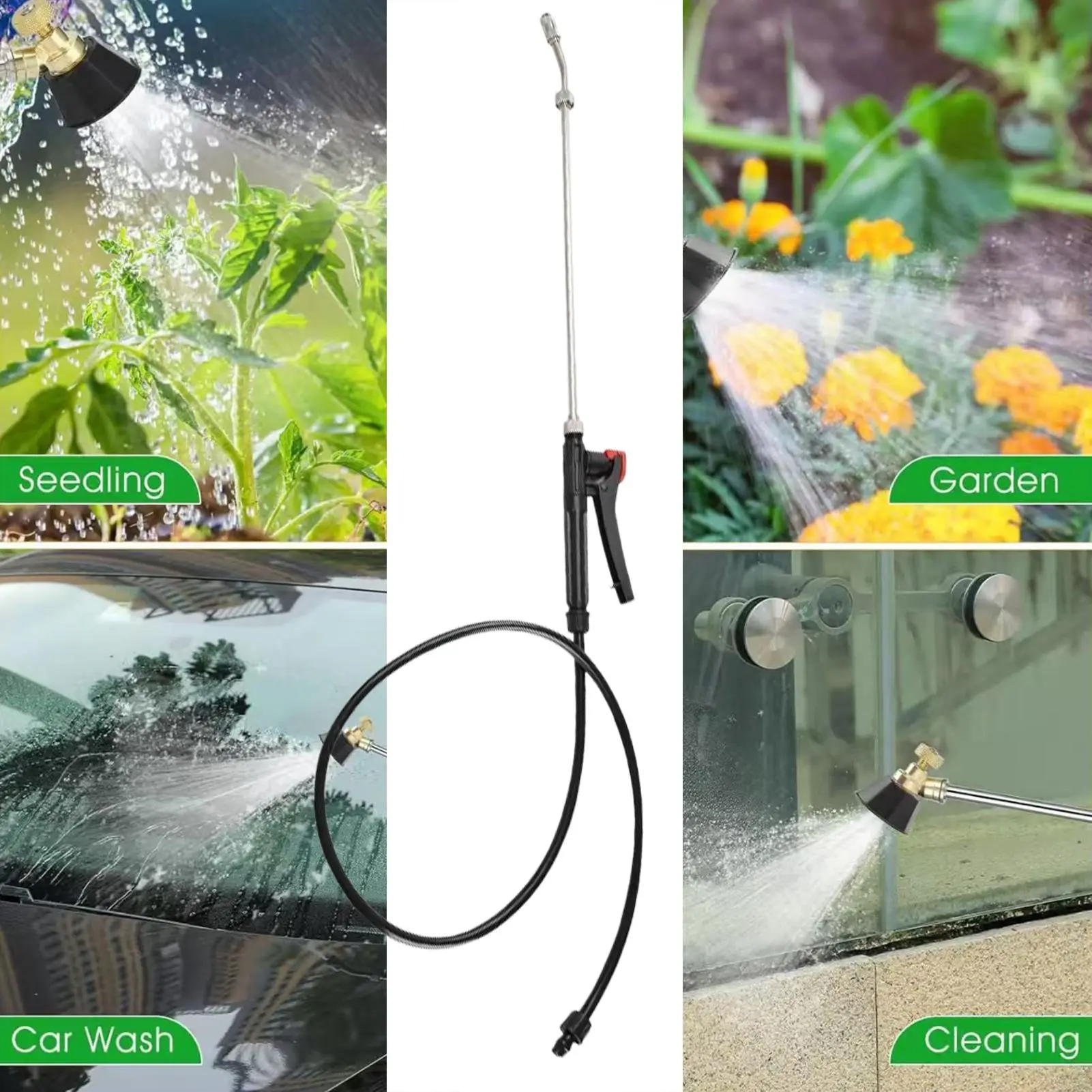 Sprayer Wand Stainless Steel Adjustable Nozzle Sprayer Rod Garden Water Jet Hose for Garden Watering Plants watering tool