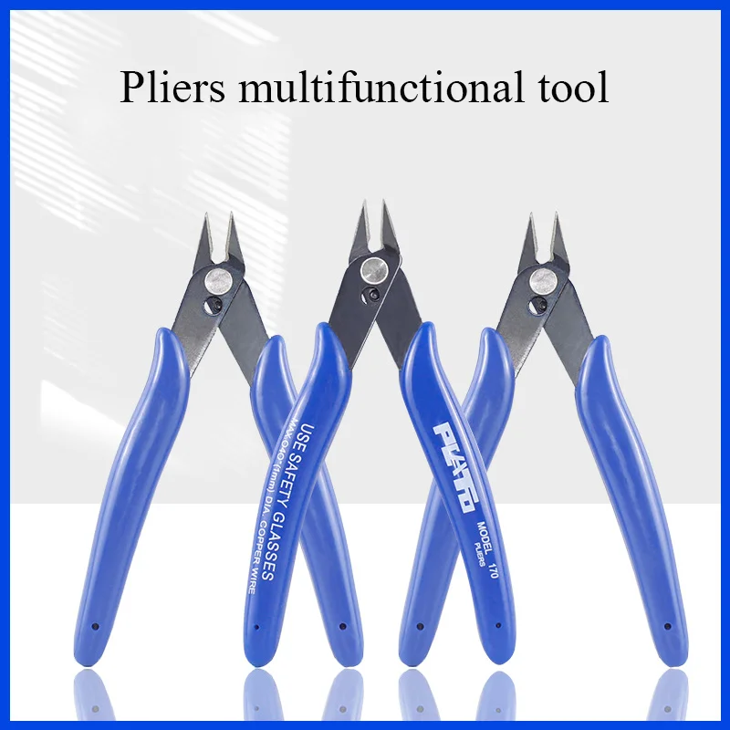 1Pcs Pliers Multi Functional Tools Electrical Wire Cable Cutters Cutting Side Snips Flush Stainless Steel Nipper Hand Tools