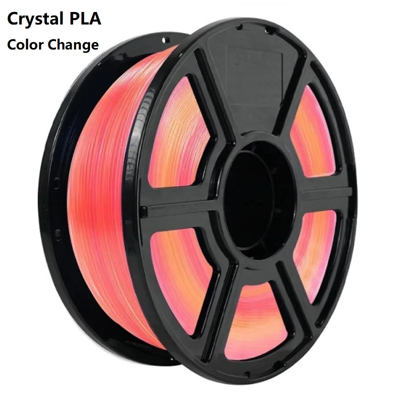 

Color Change Filament Clear PLA 1.75mm 1kg 500g 250g Translucent PLA Filament Crystal 3D Plastic Material PLA For FDM 3D Printer