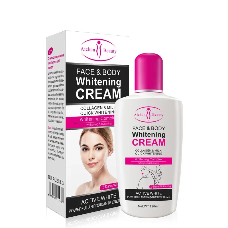 Collagene latte viso corpo crema sbiancante idratante ascella gamba braccio lozione liscia schiarente cosmetici coreani cura della pelle