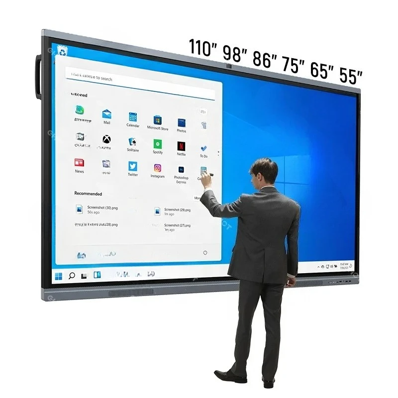 

55/65/75/86/98/110 Inch Interactive Displays Digital Flat Panel Whiteboard Touch Screen Smart Whiteboard for Classroom