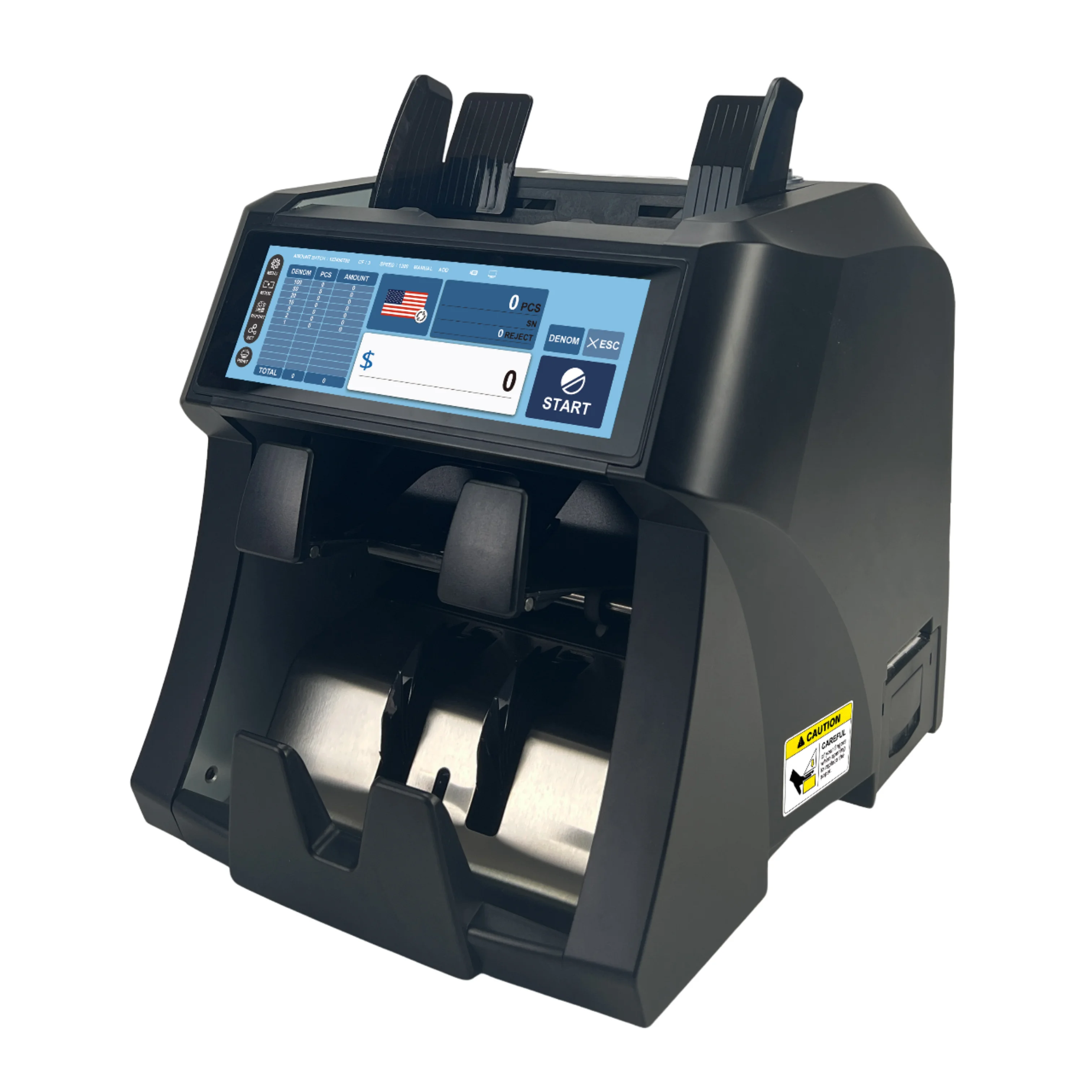 

Latest 7.84 INCH FULL Touch Screen Money Counter State-of-the-Art Cash Counting with Dual CIS Notes Sorter Detector