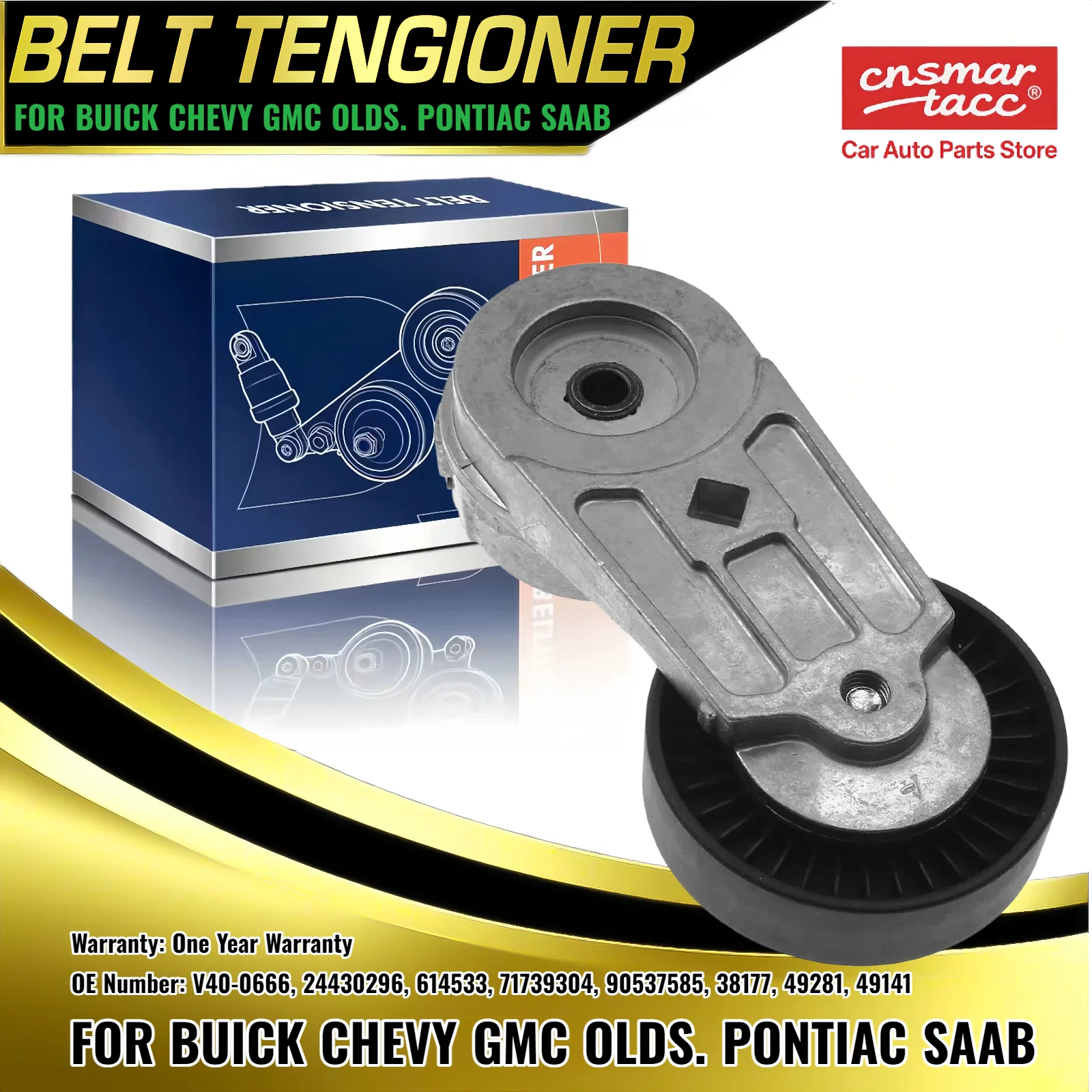 

Натяжитель ремня в сборе для Buick Chevy GMC Olds. Pontiac Saab Vue HHR 2.2L 24430296 V40-0666 24430296 614533 71739304 90537585