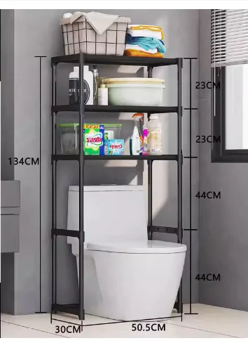 Toilet toilet shelf above the multi-layer bathroom floor washing machine without punching toilet balcony storage