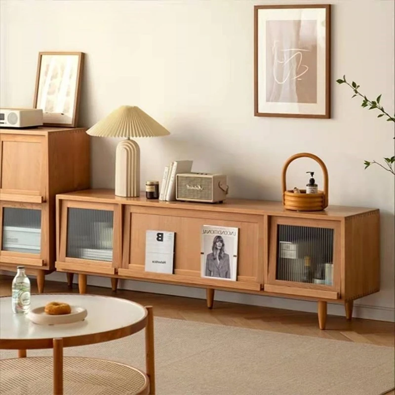 شقق داخلية خزانة تلفزيون الجوز خزانة تلفزيون مريحة تدعم حامل تلفزيون متنقل Soggiorno أثاث غرفة المعيشة الحديثة