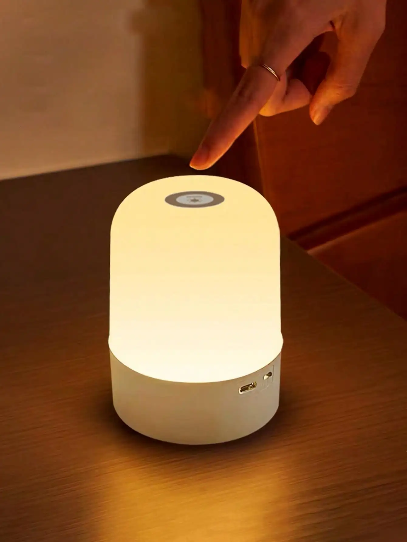 1pc LED Night Light: Touch Dimmable/Color-Changing (3/16 RGB), USB/Rechargeable, Portable