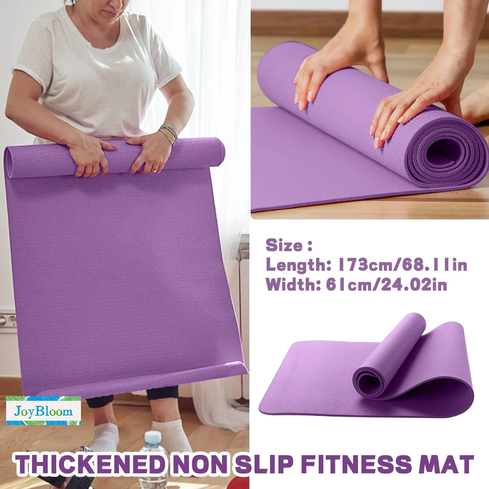 

Non-Slip Abdominal Wheel Yoga Mat - Thick Fitness Pad for Plank/Elbow Support & Core Training (Portable)