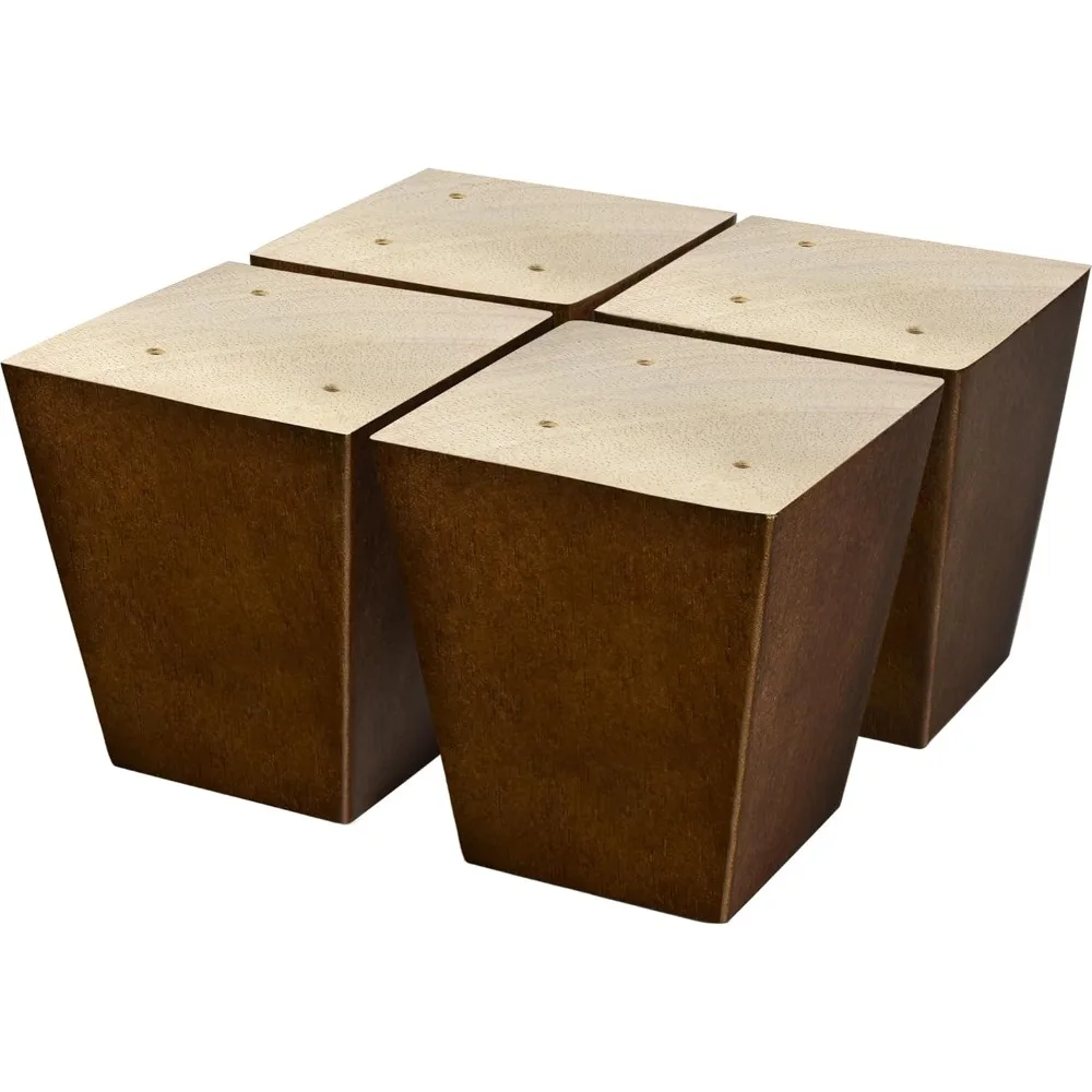 

3 inch Furniture Legs Wood Sofa Legs, Universal Couch Legs Bed Risers Replacement Dresser Legs for Futon, Ottoman, Love