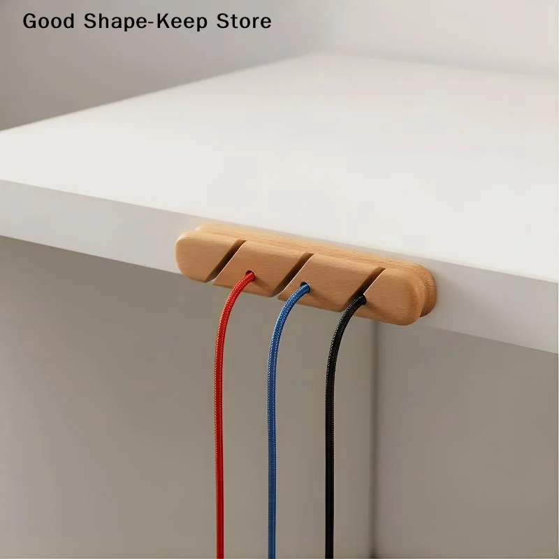 dailySolid Wood Cable Organizer Desktop Storage Box Secure Design For Data Cables Headphones Ideal For Office Workspace