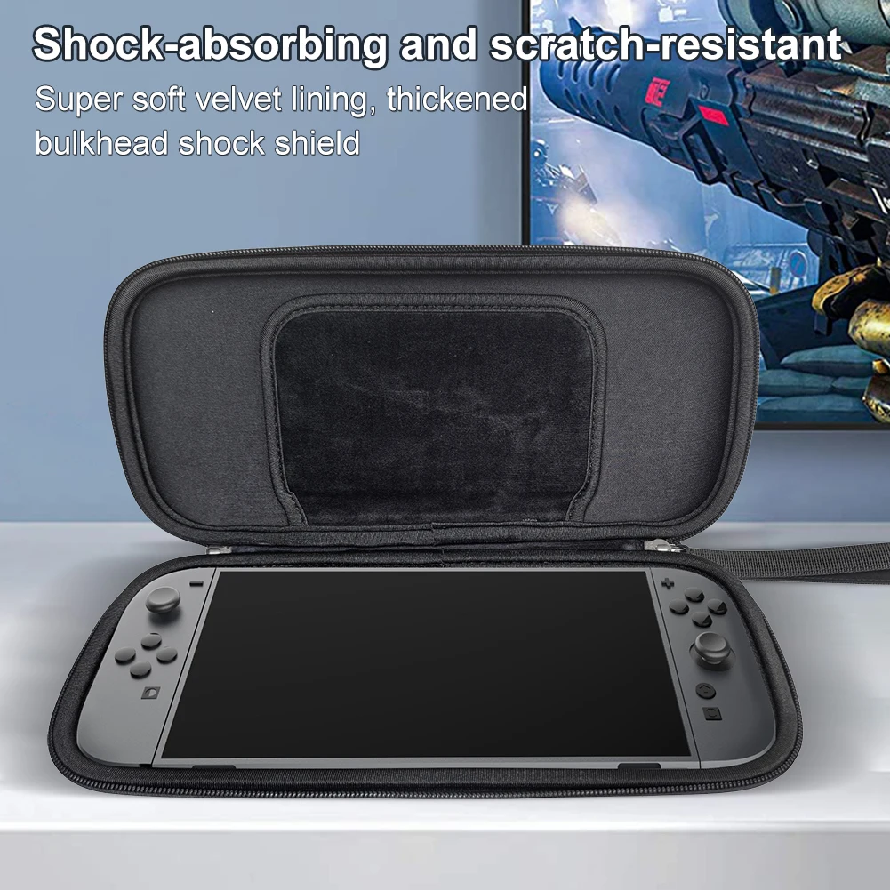 

Carrying Case for Switch 2 Shockproof Portable Storage Bag Anti-scratch with Game Card Holder for Switch 2 Handheld Game Console