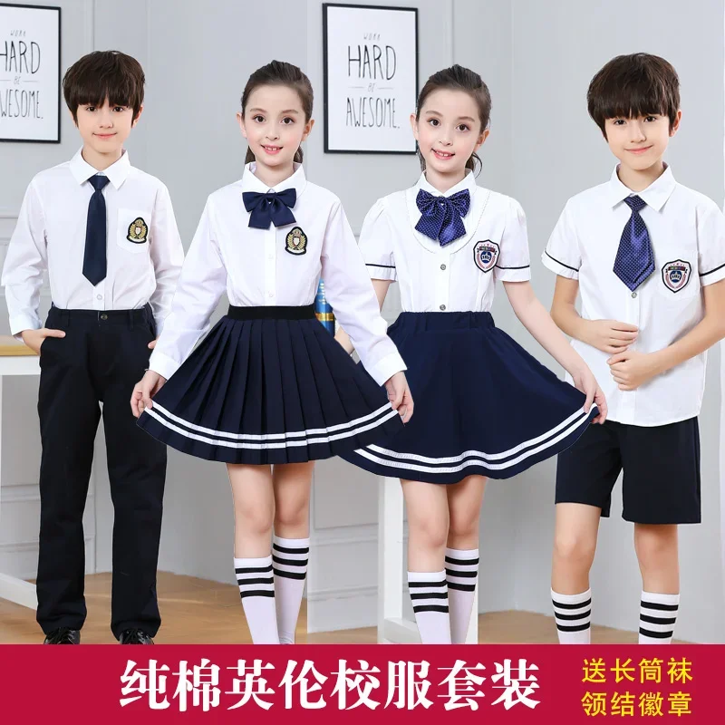 Kindergarten uniform, British style children's school sailor uniform primary school class uniform, chorus performance costume,