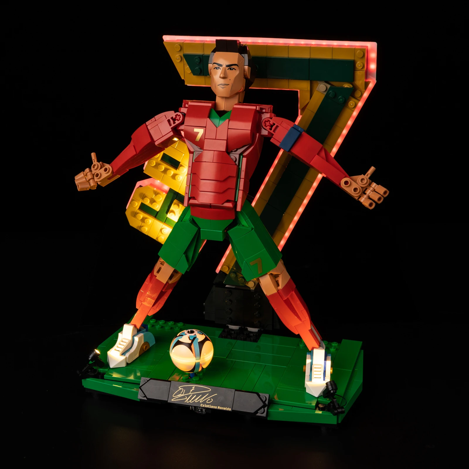 Obrázek 3: LED lehký sada vhodný pro lego 43016 ronaldo - fotbal legenda budova bloků