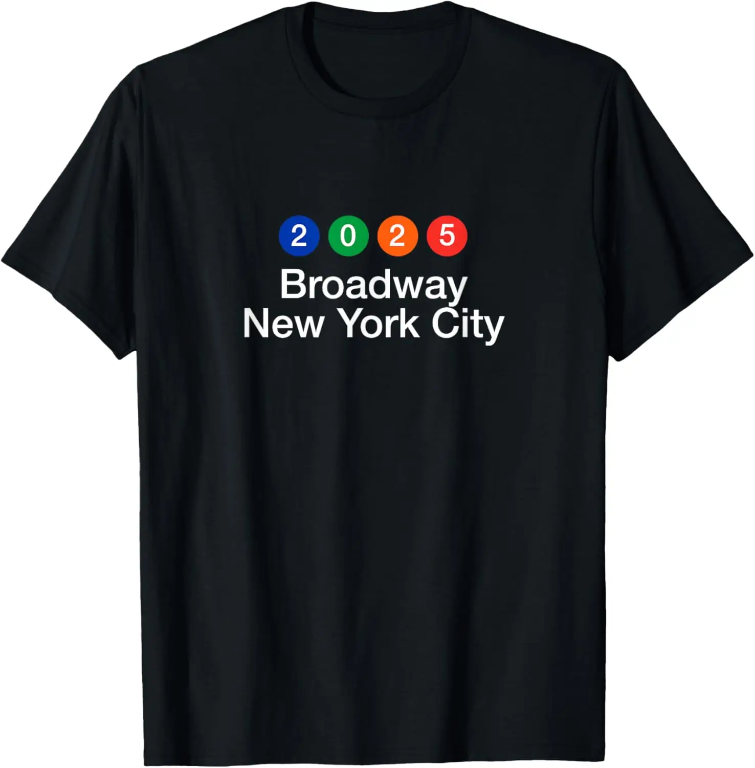 2025 Broadway New York City Subway Style New Year's Eve T-Shirt