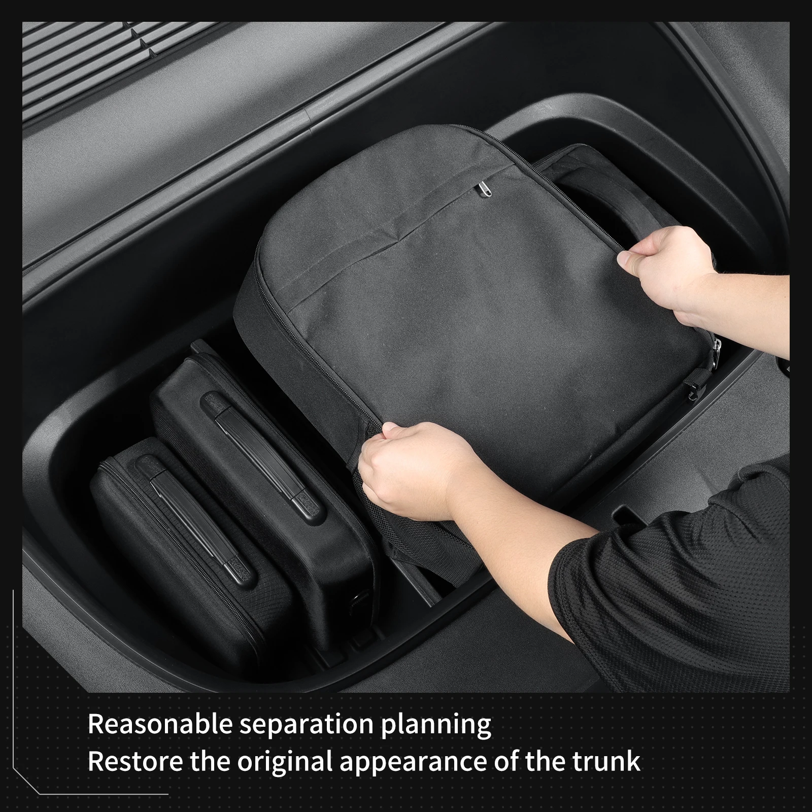LUCKEASY für Tesla Model Y Juniper/Model YL 2025 2026 Auto Vorderkofferraum ABS-Trennwand Vorderer Ersatzteil-Organizer – Detail 6