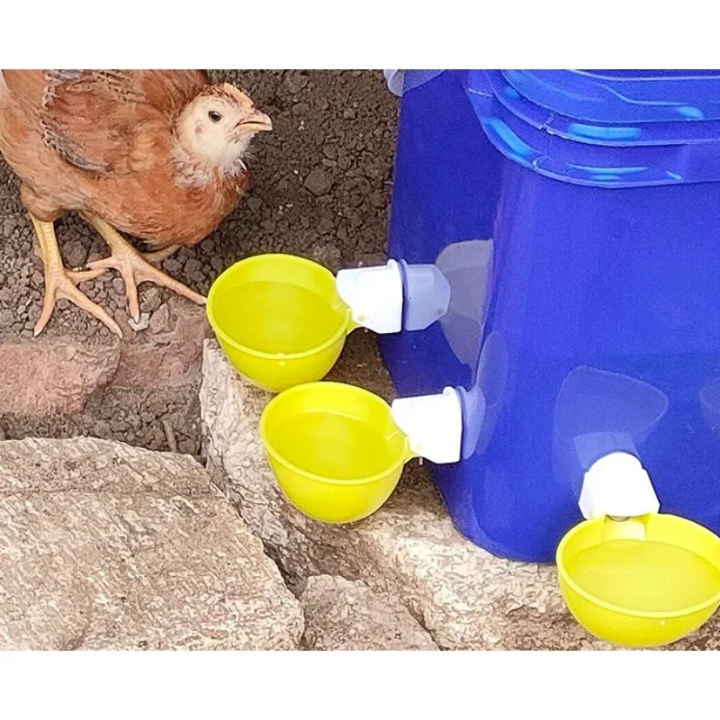 Drinking Water Feeder for Chicks Duck Goose Turkey QuailAutomatic Chicken Water Cup Waterer Bowl Kit Farm Coop Poultry Waterer