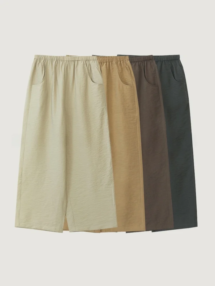 

Шелковые прямые брюки для женщин: модные, с эластичным поясом, повседневные, свободные, летние, универсальные, укороченные, с высокой талией, простые и элегантные