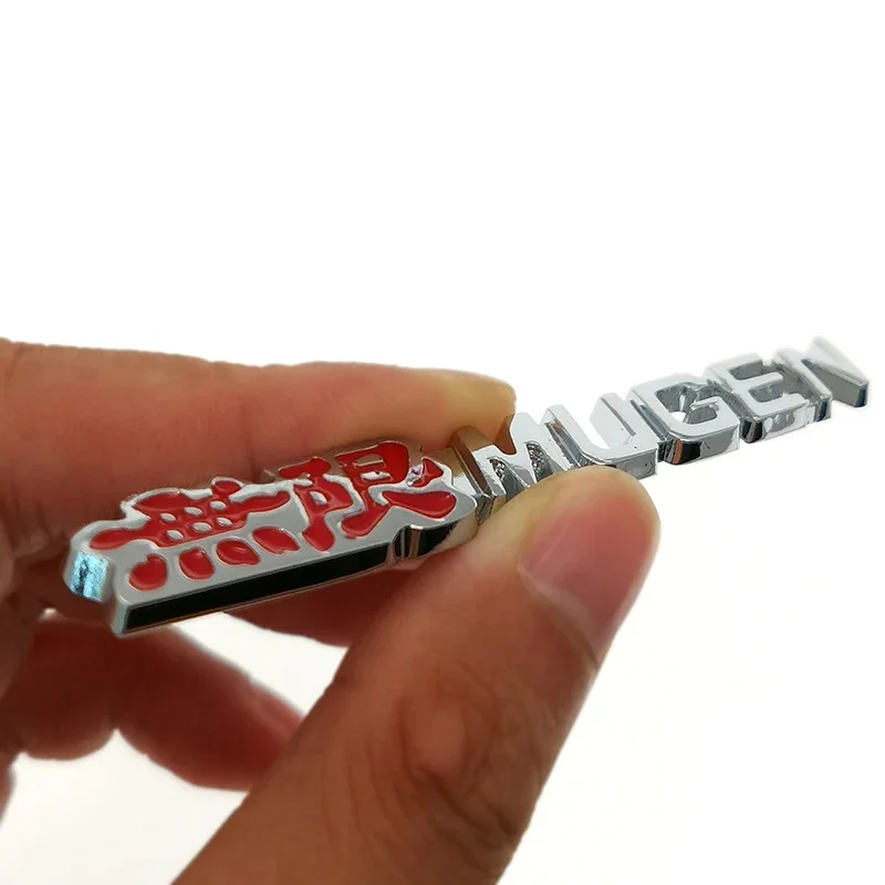 1 قطعة ثلاثية الأبعاد كروم معدن Mugen شعار شعار الخلفية شارة سيارة جذع ملصق تصفيف السيارة لهوندا سيفيك أكورد CRV صالح #5