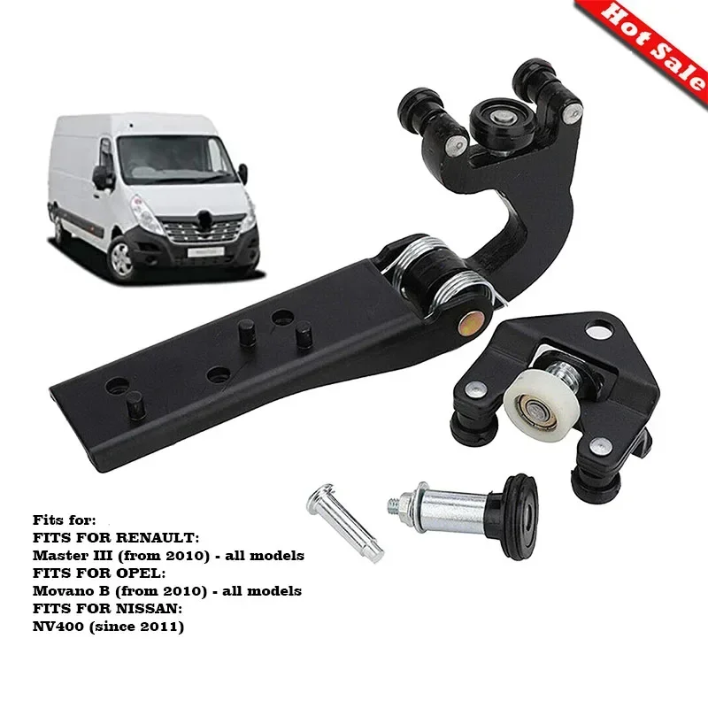 For RENAULT MASTER II OPEL MOVANO B NISSAN NV400 SLIDING DOOR ROLLER GUIDE TOP-CENTER-BOTTOM-Fully Legal