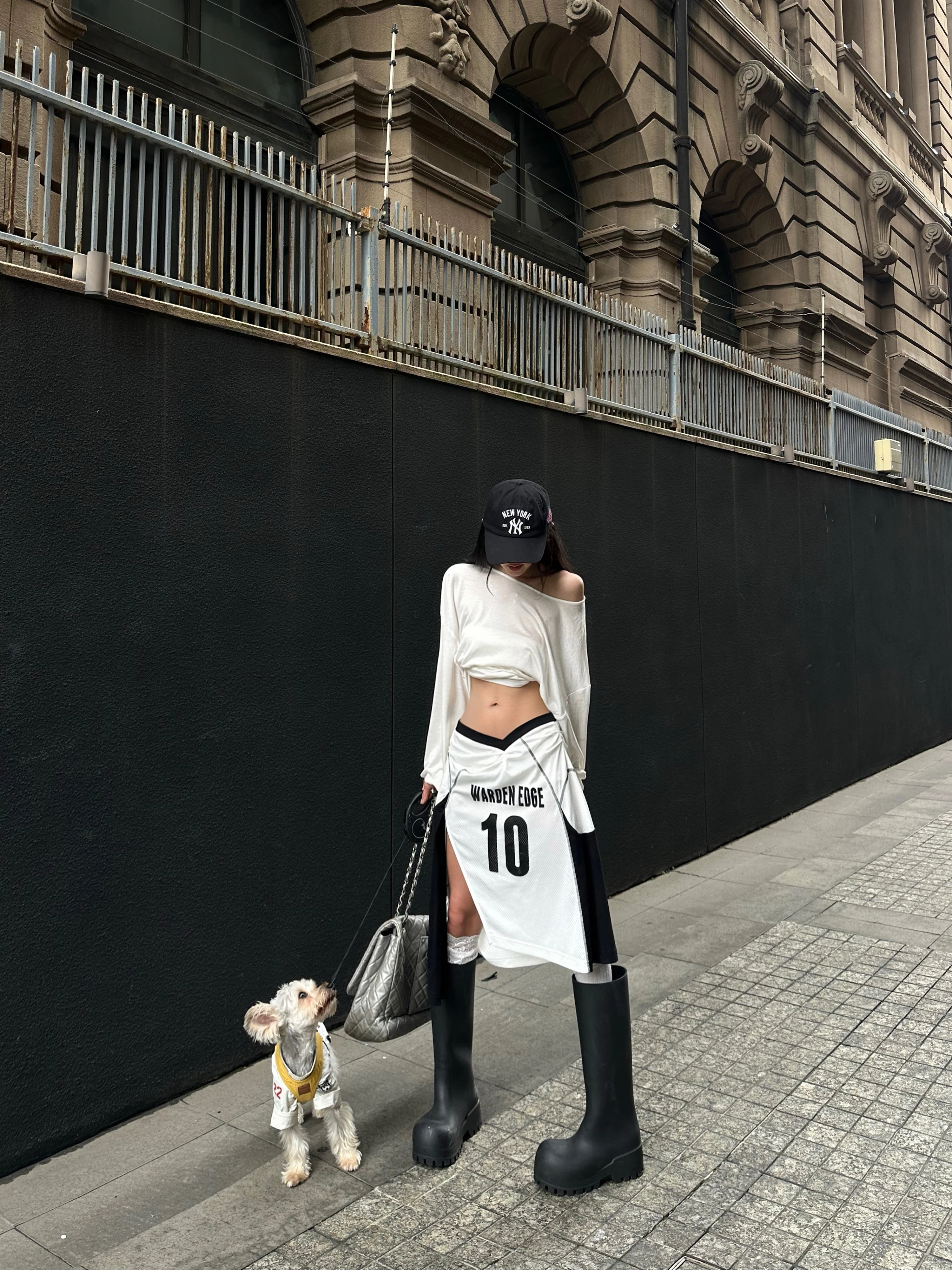 Warden  Color Block Asymmetrical  Skirt for Women Summer Season Street Style Low Waist Design with Side Zipper