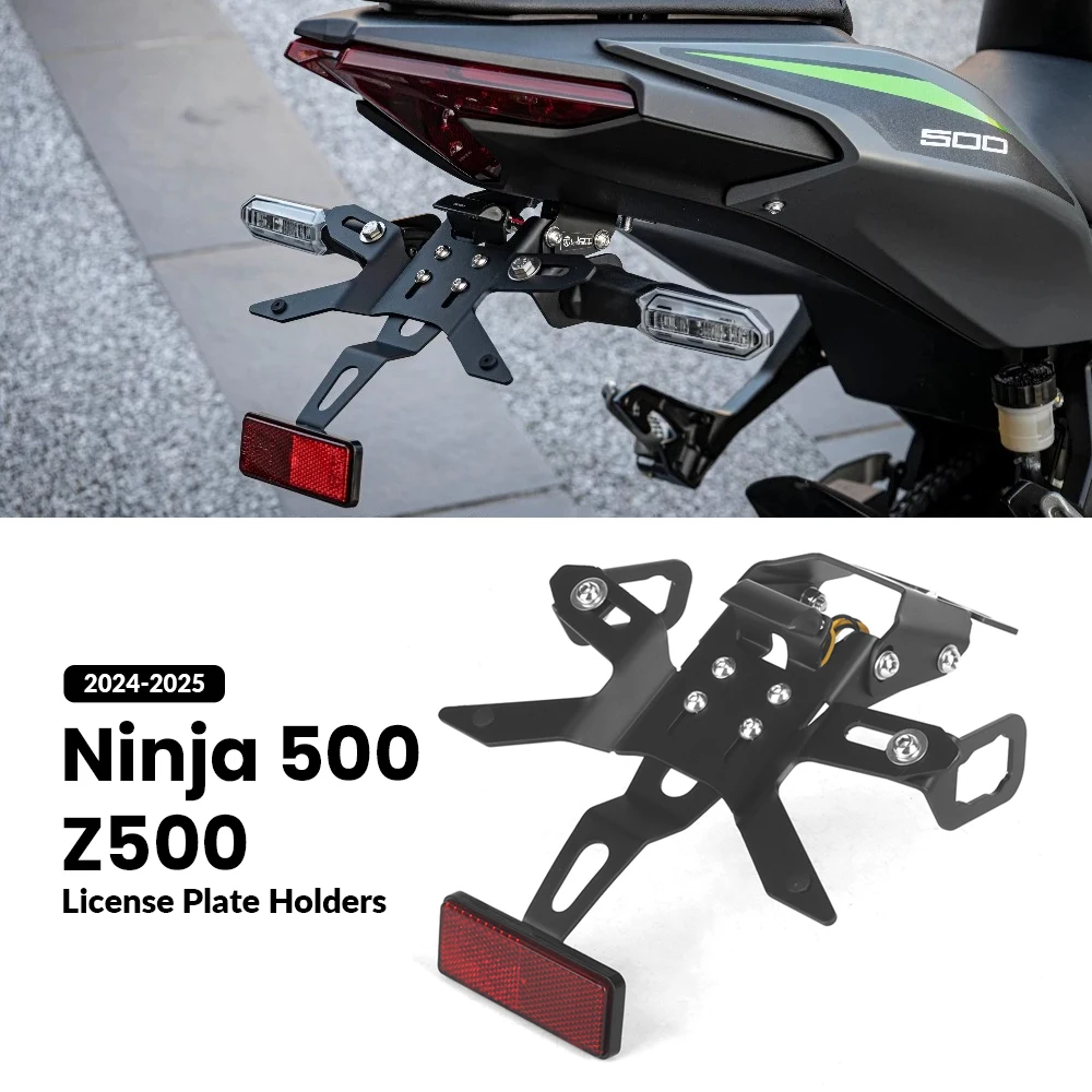 

For Kawasaki Ninja 500 Ninja500 Z500 Z 500 2024 2025 Motorcycle Rear Short Tail License Plate Holder Tailstock Bracket Kit