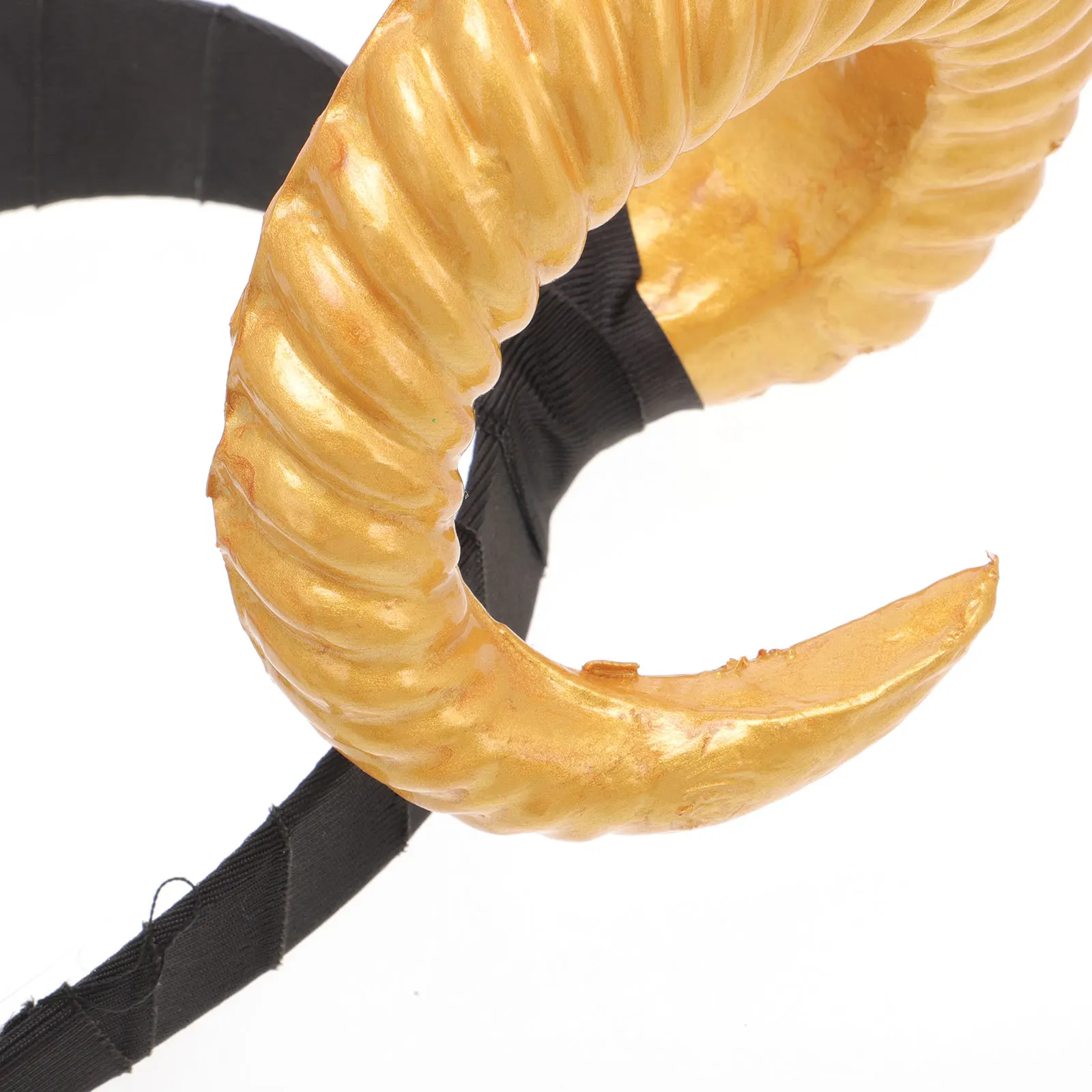 

Golden Horn Shape Headband Wide Edge Hair Band Lightweight Premium Material Funny Atmosphere Eye-Catching Party Supplies For