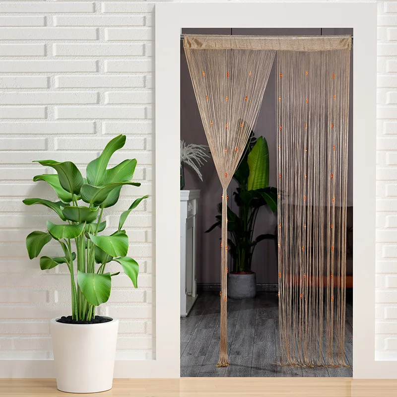 

Color-changing beaded tassel line curtains for bedrooms, living rooms, lounges, and wedding decorative door curtains