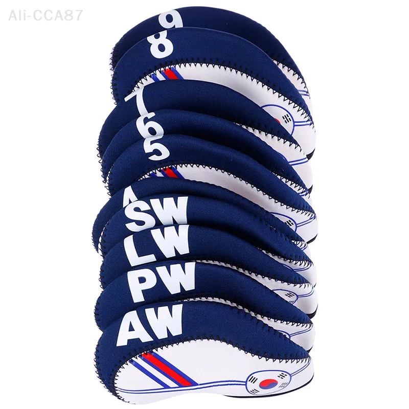 10 ピース/セットゴルフクラブアイアンヘッドカバープロテクターネオプレンゴルフ保護ヘッドカバー