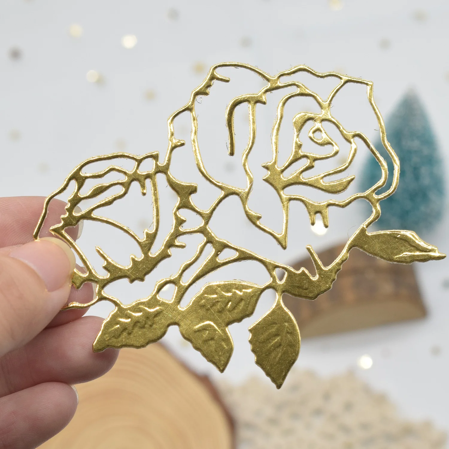 Rose Flower Metal Die Cutting Dies Stencil for DIY Scrapbooking Embossing Album Paper Card Making Craft