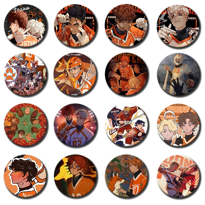 The Foxhole Court Coin Badges Custom Cartoon Neil Josten Round Brooch on Backpack Cosplay Lapel Pins Jewelry Accessories Gift