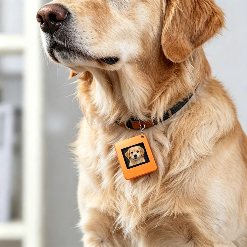 1.54 inch NFC Keychain E-ink Screen Backpack Charms 4 Color Display Luggage Tag Pet Dog Locator Display for Iphone IOS Android